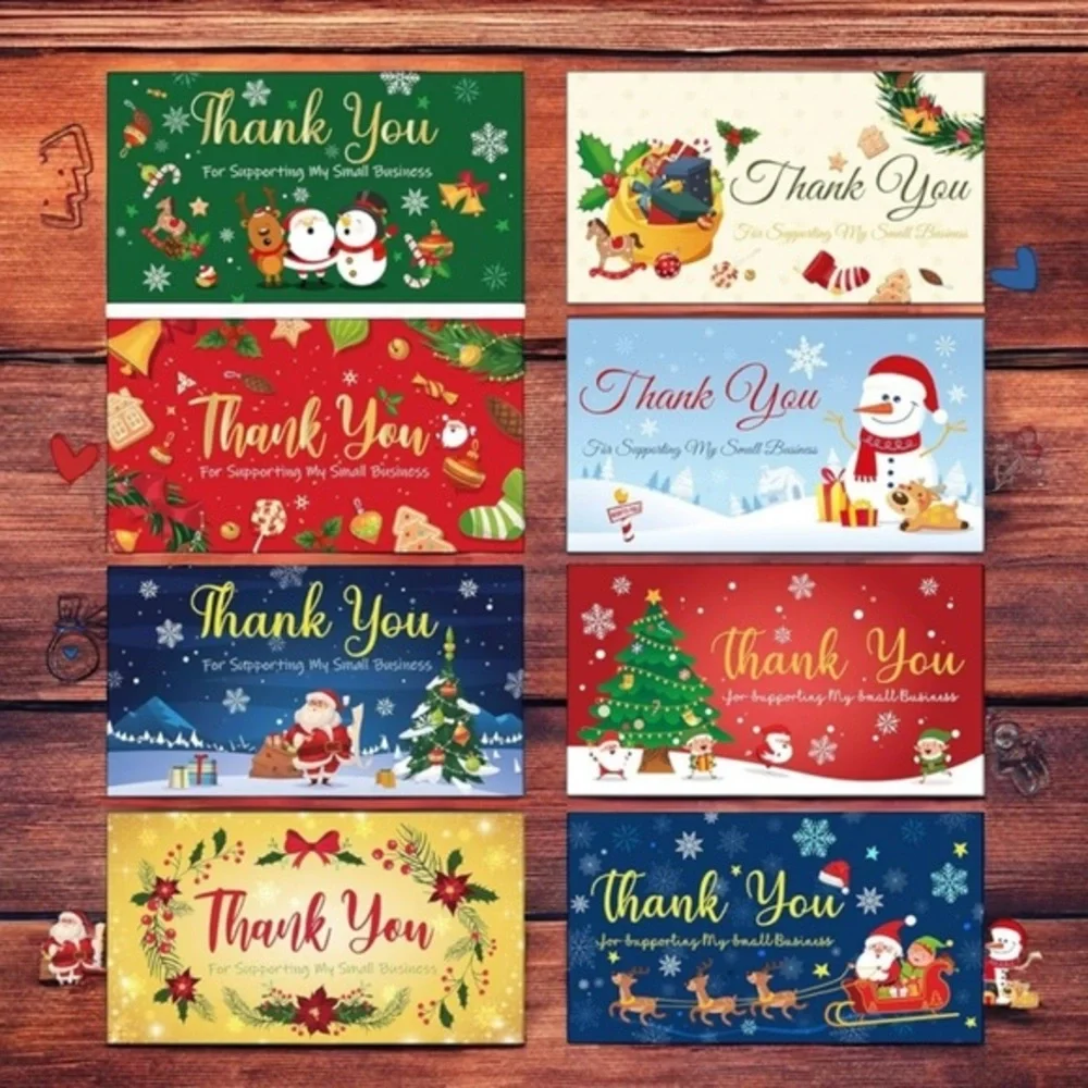 (24) Christmas Thank You For Supporting My Small Business Cards